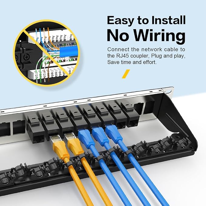 16 Port Patch Panel Cat6 Keystone RJ45 Patch Panel UTP 1U Network Patch Panel - Image 4
