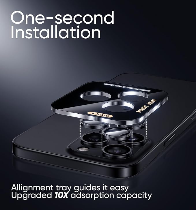 MAGIC JOHN for iPhone 16 Pro Max/16 Pro Camera Lens Protector 9H Aerospace - Image 2