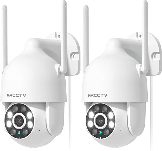 ARCCTV 2K Security Cameras Outdoor, 360°Pan-Tilt View 2.4G/5G WiFi Security by ARCCTVSecurity
