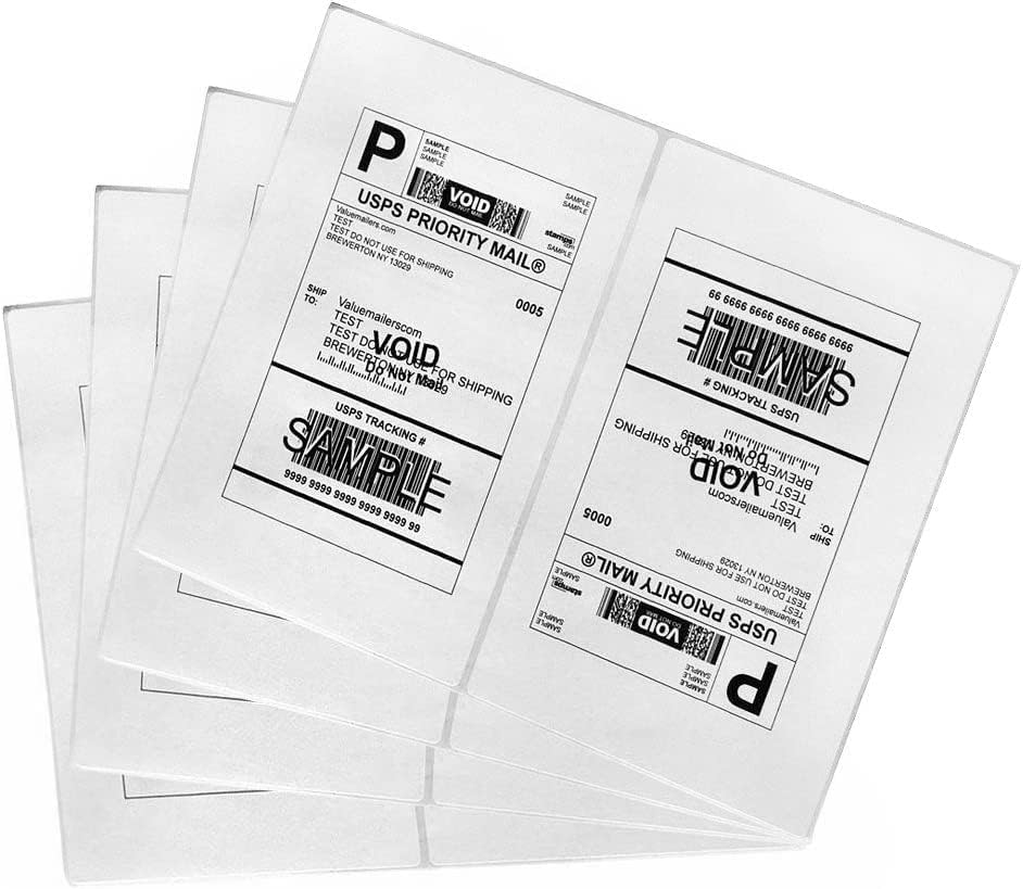 Shipping Label with Rounded Corner, 8.5 x 5.5 Inches Half Sheet Self Adhesive Shipping Address Labels for Laser and Inkjet Printer, 40000