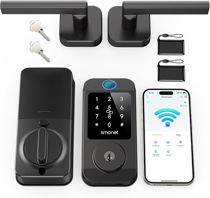 Keyless Door Lock with Handle Set by SMONET