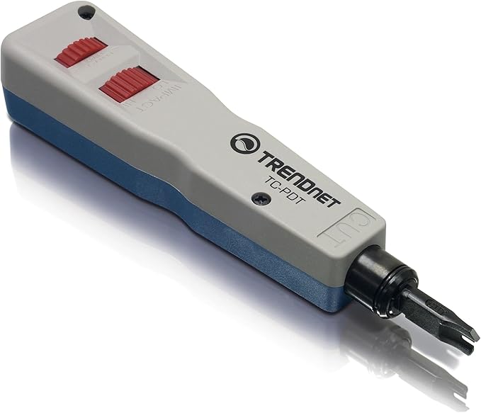 TRENDnet Punch Down Tool With 110 And Krone Blade, Insert & Cut Terminations In by TRENDnet