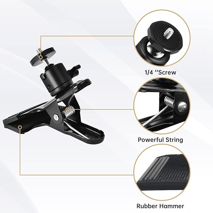 UTEBIT Heavy Duty Tripod Camera Mount Clip - Image 2