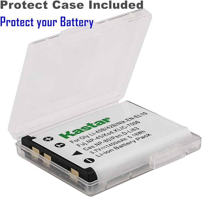 Kastar 4-Pack Li-42B Battery and AC Wall Charger Replacement - Image 2