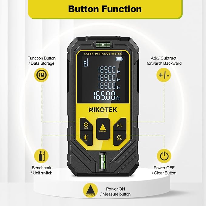 Laser Measure, NIKOTEK Laser Distance Meter - Image 3