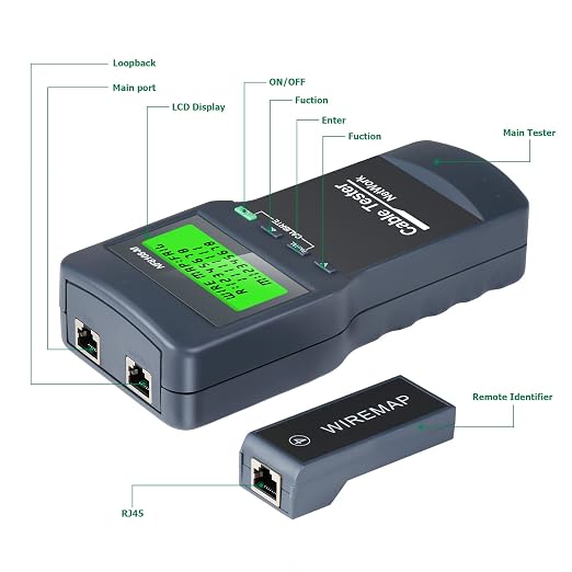 RJ45 Network Cable Tester, VXSCAN 8 Remote Units Network LAN Length Ethernet - Image 5