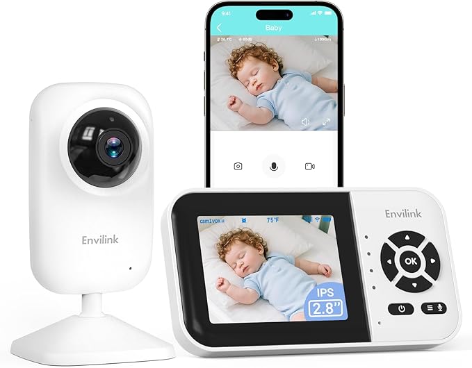 Baby Monitor with Camera and Audio, Video Baby Monitor WiFi Night Vision by Envilink