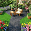 44 Pack 12x12 Inch Interlocking Deck Tiles – Easy Snap-Together Flooring by USGOLDTIME