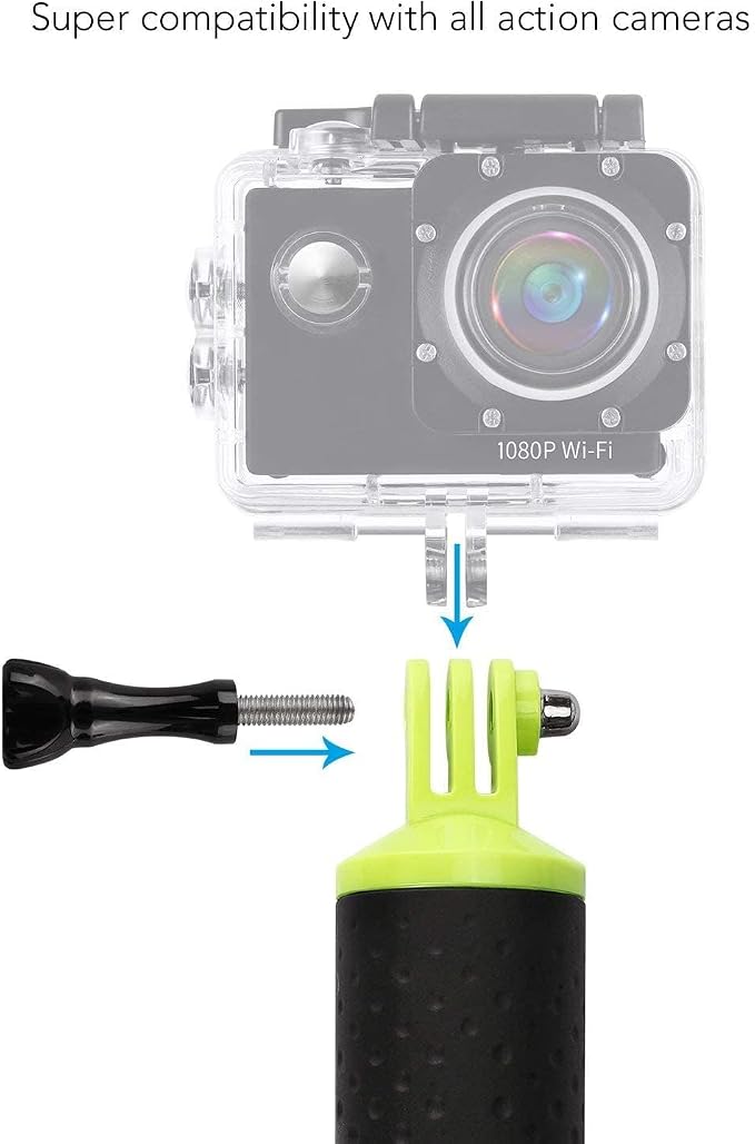 WOLFANG Action Camera Floating Hand Grip Camera Handle Waterproof Monopod Hand - Image 4