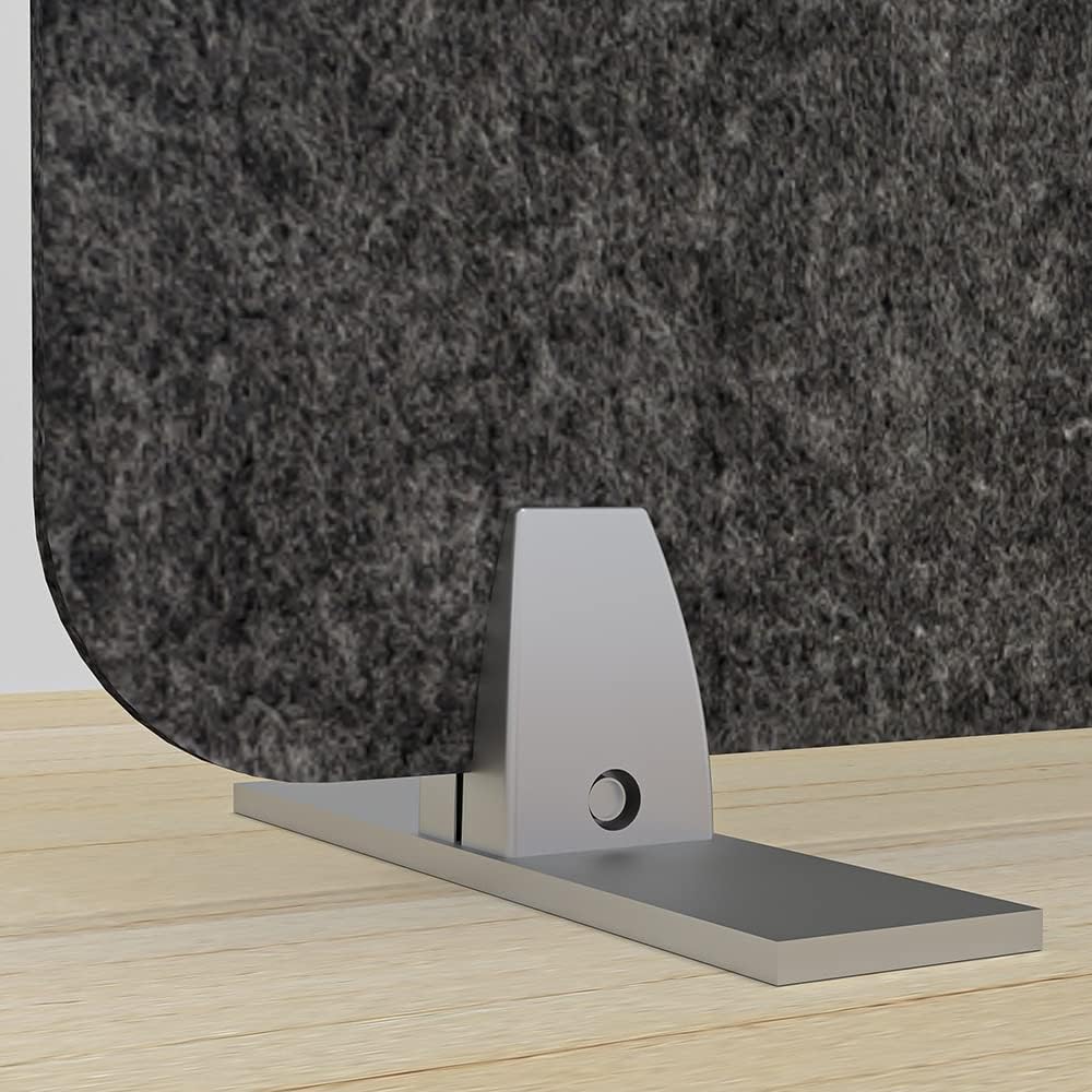 Freestanding Acoustic Desk Divider with Mount | Eco-Friendly Privacy Screen Panel | Noise Reducing Desk Partition | Tackboard Option & Easy to Install | Made from Recycled Plastic | Blue - 18" X 59"