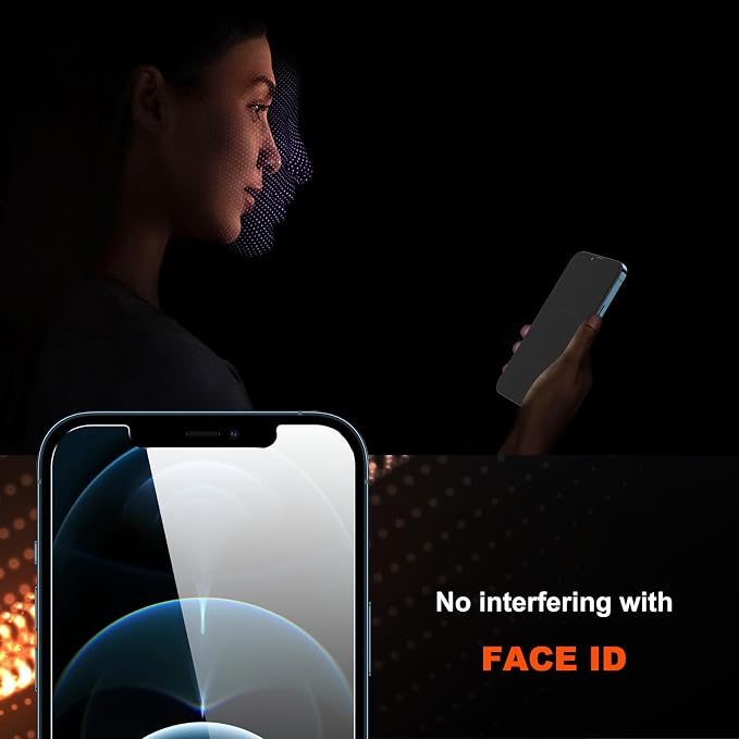 YMHML 2 Pack for iPhone 12 Pro Max Privacy Screen Protector Tempered Glass - Image 4