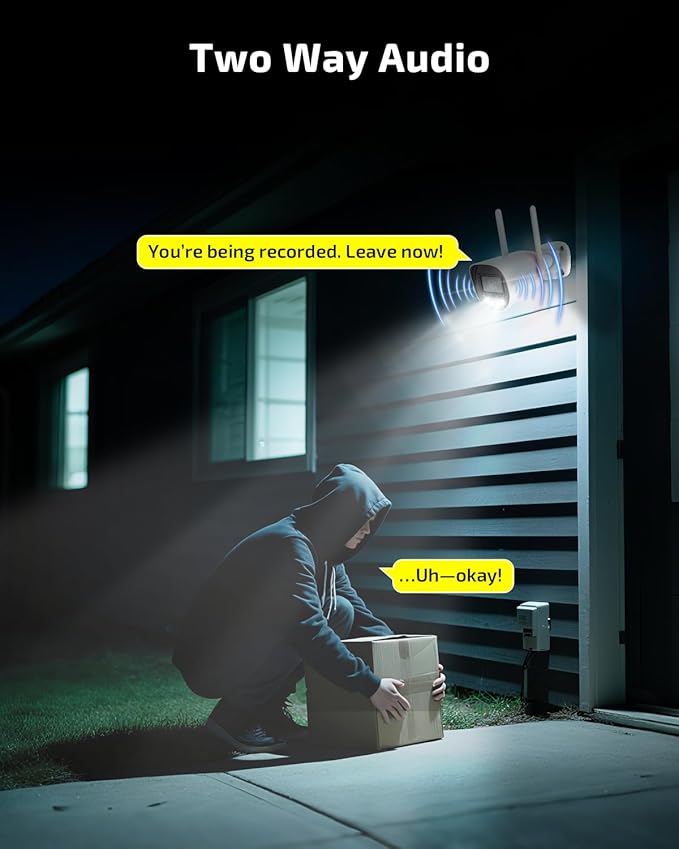 OHWOAI 《Dual Band WiFi & IP65 Waterproof》Wireless Outdoor Security Camera - Image 6