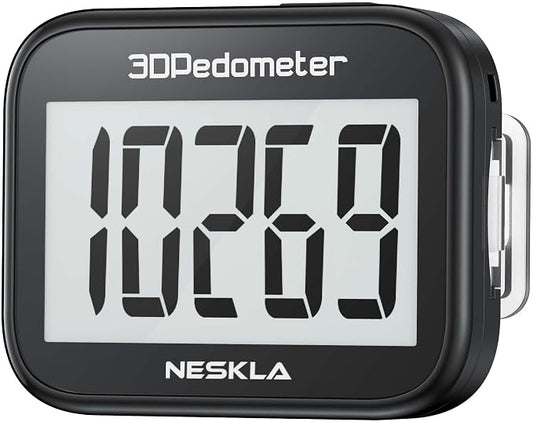 3D Pedometer for Walking, Simple Step Counter by NESKLA