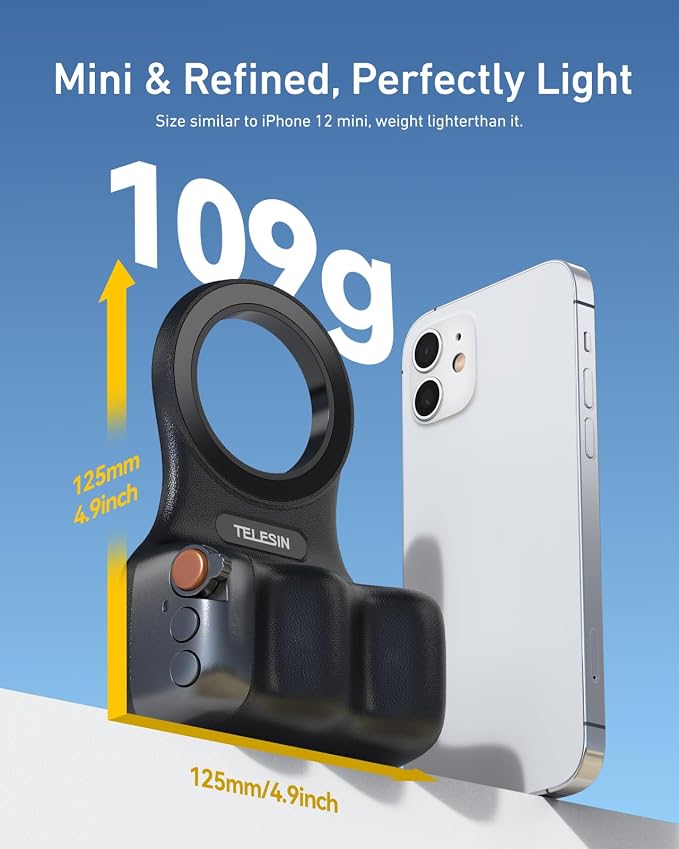 TELESIN Fun Shot Magnetic Phone Camera DSLR Style Shutter Grip - Image 7