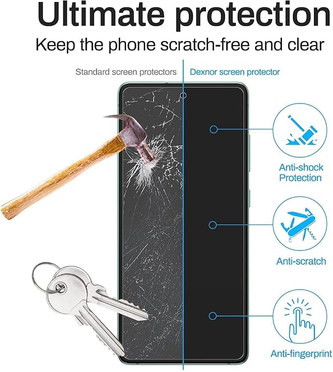 Dexnor [2+2 Pack Samsung Galaxy S20FE Screen Protector, 9H Tempered Glass + 2 - Image 4