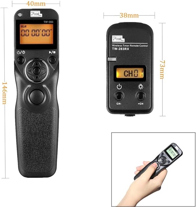 Pixel LCD Wireless Shutter Release Remote Control TW283-DC0 Compatible - Image 9