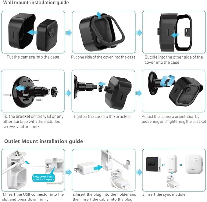 All-New Blink Outdoor Camera Surveillance Mount, 8 Pack Weatherproof Protective - Image 6