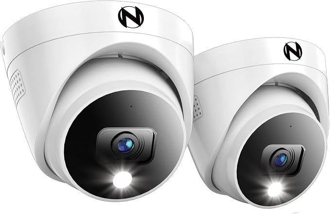 Night Owl Add On Wired 2K HD Indoor/Outdoor Deterrence Dome Cameras by NightOwl