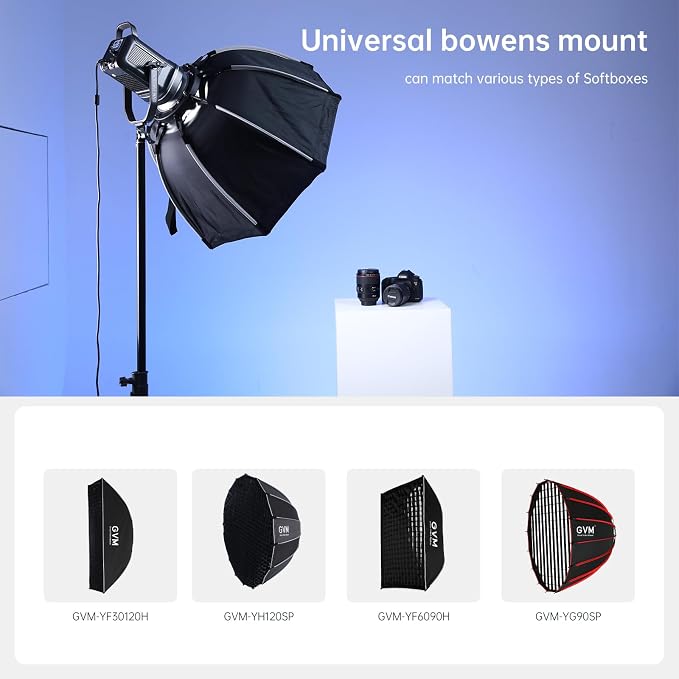 GVM 160W LED Video Light with Bluetooth Control, 5600K Photography Light - Image 6
