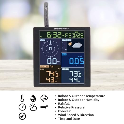 Ambient Weather WS-1965 WiFi Weather Station w/Remote Monitoring and Ambient - Image 4