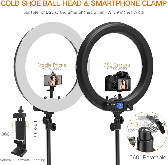 Pixel Ring Light, 55W 3000-5800K CRI≥97 Light Ring - Image 5