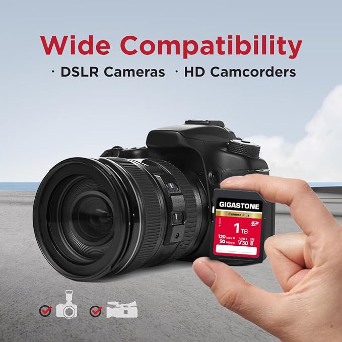 GIGASTONE 1TB SD Card, Camera Plus, UHS-I V30 SDXC Memory Card High Speed UHD - Image 6