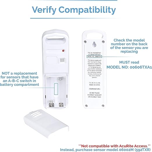 AcuRite Wireless Indoor Outdoor Temperature Sensor - Image 3
