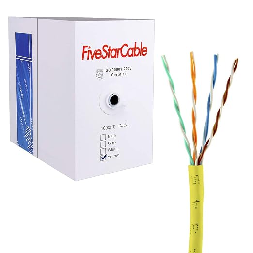Cat5E 1000 Ft. UTP 24AWG CCA Twisted Pair Networking IP Ethernet Security by BulkCables%E2%80%93SaveonRG6Cat6ElectricalWiresandMore