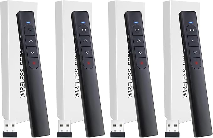 （4 Units） Wireless Presenter Remote, Presentation Clicker by UBUYONE%C2%AE