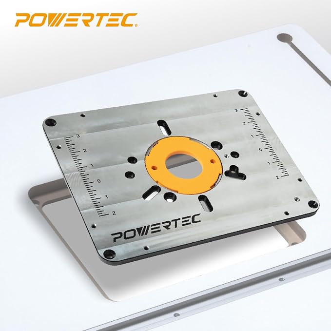 POWERTEC 24" x 32" Benchtop Router Table w/Aluminum Insert Plate – Laminated - Image 8