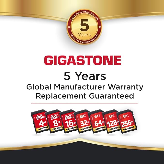 GIGASTONE 32GB SD Card 5-Pack UHS-I U1 Class 10 SDHC Memory Card High-Speed - Image 7
