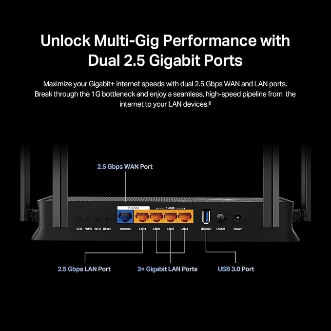 TP-Link Dual-Band BE3600 Wi-Fi 7 Router Archer BE230 | 4-Stream | 2×2.5G + 3×1G - Image 5