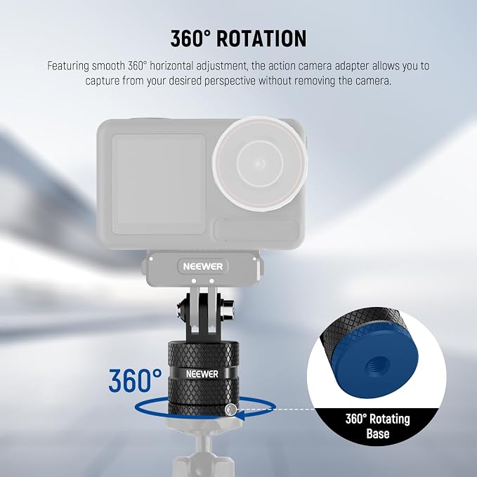 NEEWER Action Camera Tripod Mount Adapter Compatible - Image 5