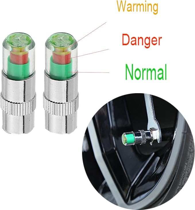 12pcs Car tire Pressure Monitor Valve stem Cap Sensor Indicator, 2.4Bar 36PSI - Image 2