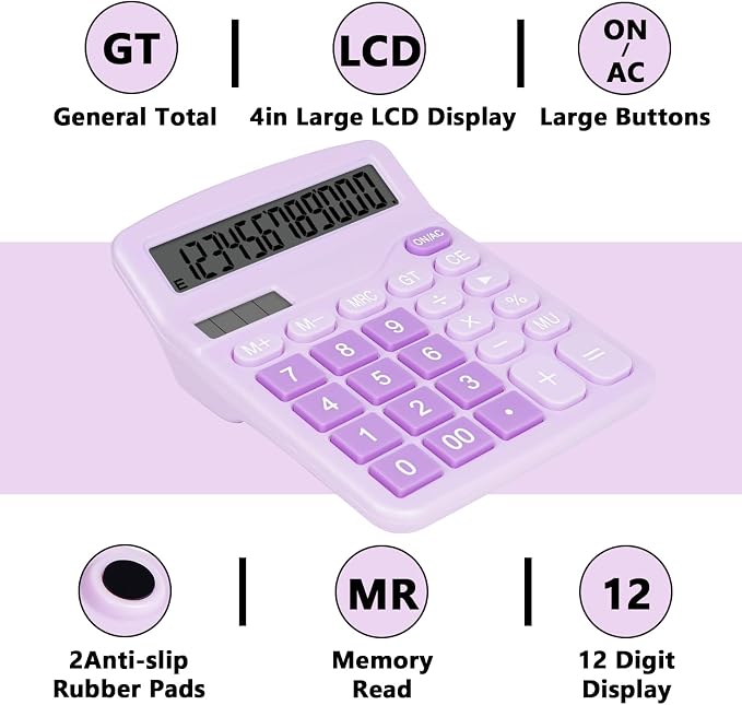Cute Purple Desktop Calculator - Image 4
