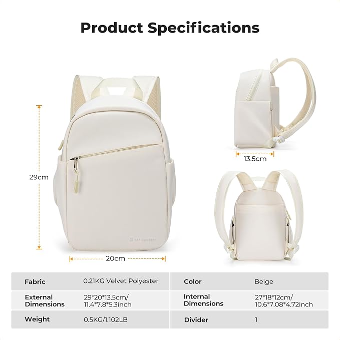 K&F CONCEPT Camera Backpack, Lightweight Camera Bag - Image 9