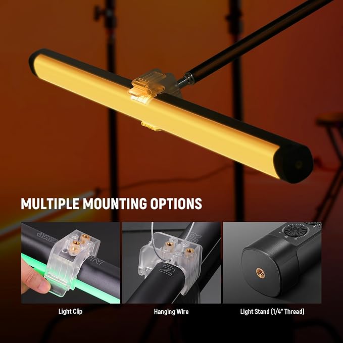 NEEWER TL60 RGB Tube Light, 20W Full Color LED Video Wand, APP/2.4G/DMX Control - Image 9