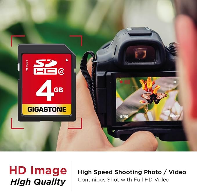 GIGASTONE 4GB SD Card 5 Pack SDHC UHS-I Class 4 Memory Card - Image 3