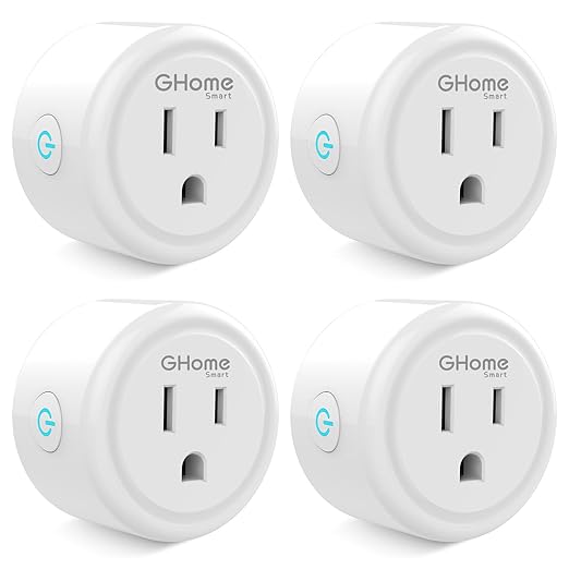 GHome Smart Plug Mini, WiFi Smart Outlet Plug Works by GhomeSmart