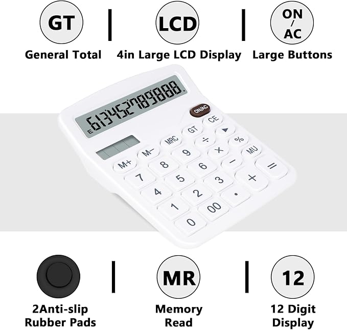 Cute White Desktop Calculator - Image 4