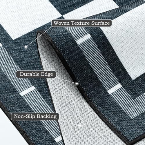 Jute Checkered Runner Rug, 2x6 Outdoor Runner Rugs, Washable Hallway Runner - Image 7