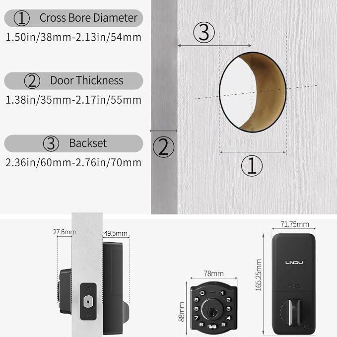 Smart Lock for Front Door, Keyless Entry Door Lock - Image 7