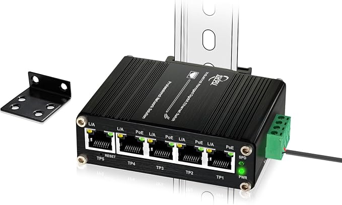 Industrial 5-Port Managed Network Gigabit PoE Switch by Zhpuostd