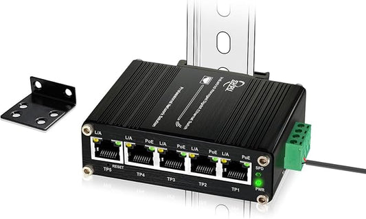 Industrial 5-Port Managed Network Gigabit PoE Switch by Zhpuostd