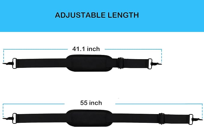 Universal Replacement Laptop Shoulder Strap, Durable 55" Adjustable Comfortable - Image 6