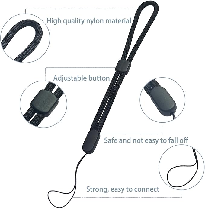 yuntop 5PCS Wrist lanyard, 7.8 inch Hand Wrist Strap Lanyard, Adjustable Nylon - Image 3