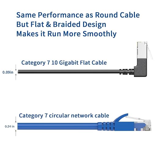 2Packs Right Angle Cat7 Ethernet Extension Cables Flat 15CM/6inch, Right angle - Image 9