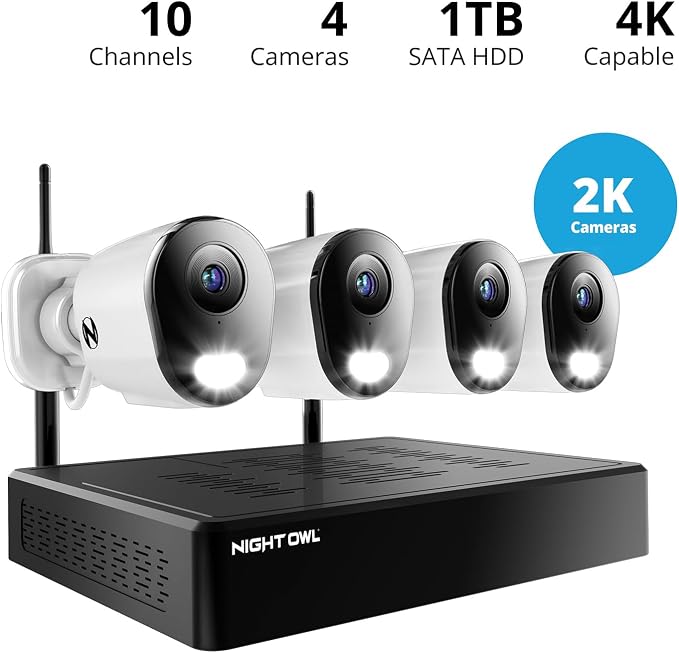 Night Owl 10 Channel Bluetooth Video Home Security Camera System - Image 2