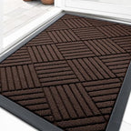 OLANLY Front Door Mat Outside Entrance, Waterproof Heavy-Duty Doormat by OLANLY