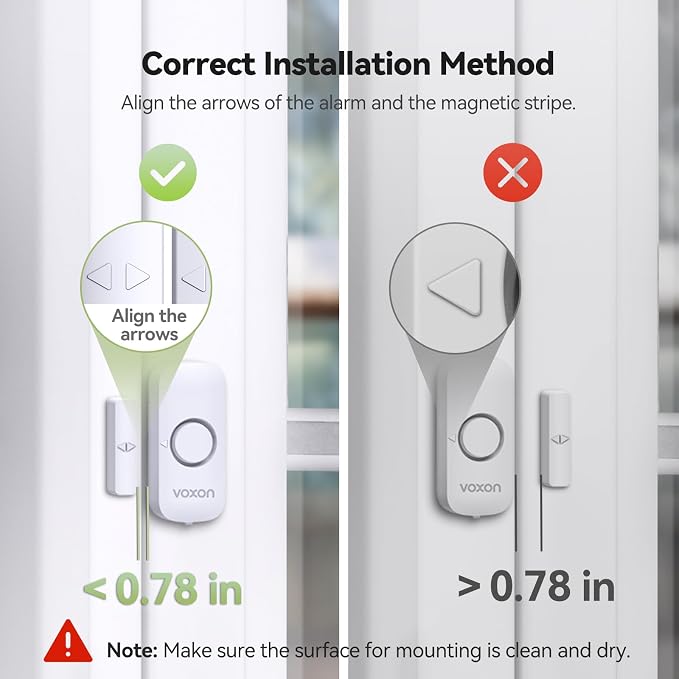 Door Alarms for Kids Safety, VOXON Window Alarm Door Alarm for Home Security - Image 6
